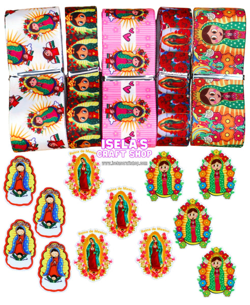 Virgencita Crafters Ribbon/Resin Bundle B90