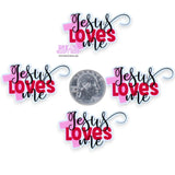 1pc - Jesus Loves Me Resin Planar  -P599