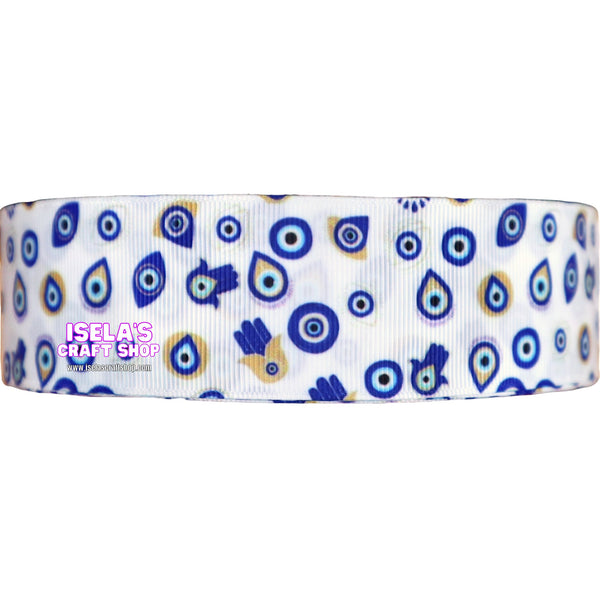 High Quality Evil Eye 1.5" Or 3"inch Ribbon