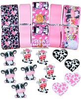 Cute Cow Crafters Ribbon/Resin Planar Bundle B77