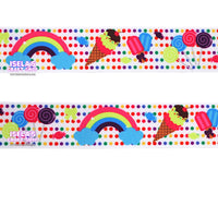 3yards-1.5” 38mm Rainbow Ribbon -R370