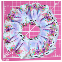 "New Handmade Oversized Unicorn Print Scrunchie for Girls" S12