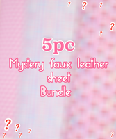 Limited-Time Offer -5pc -Mystery Faux Leather Sheet Bundle/