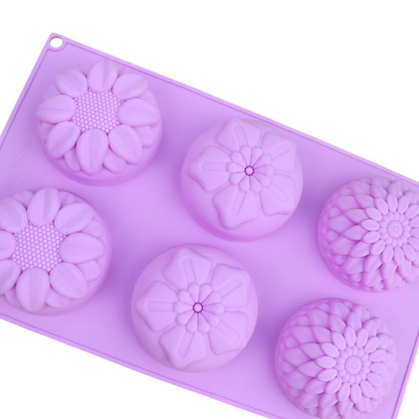 6 cavities Flower Silicone DIY Mold