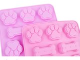 8 Cavities Dog Paw  Silicone Mold