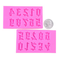 2pc-Small Alphabet Silicone Mold-M68