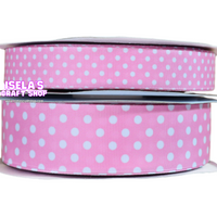 New High Quality Pink Polka Dot Ribbon