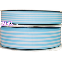 New High Quality Light blue Stripe Ribbon