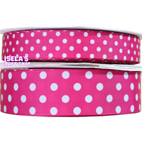 New High Quality Hot Pink Polka Dot Ribbon