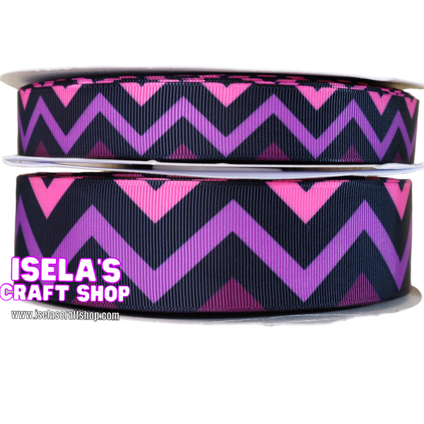 Chevron Ribbon size 7/8" or 1.5" -R