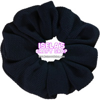 New Handmade Oversized Solid Black Scrunchie