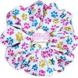 "New Handmade Oversized Paw Print Scrunchie"