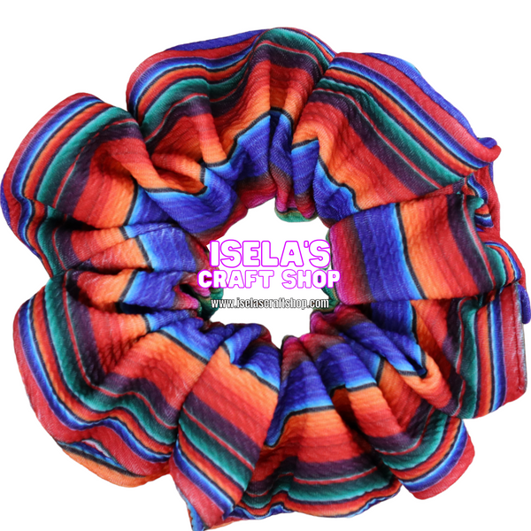 New Handmade Oversized Serape Print Scrunchie