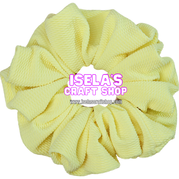 New Handmade Oversized Solid Yellow Scrunchie S4