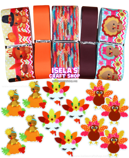 Thanksgiving crafters Ribbon/Resin bundle B67