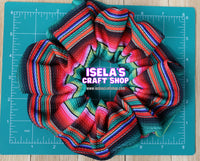 Handmade Oversized Serape Print Scrunchie S45